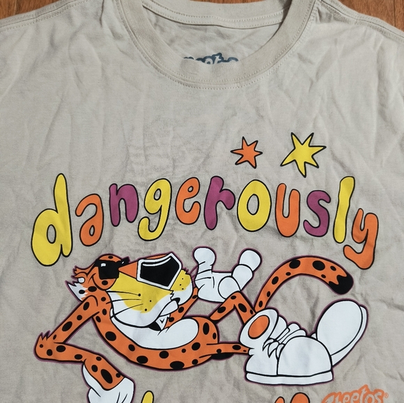 Cheetos brand Cheetos shirt, women's small, tan/off-white - Picture 5 of 12